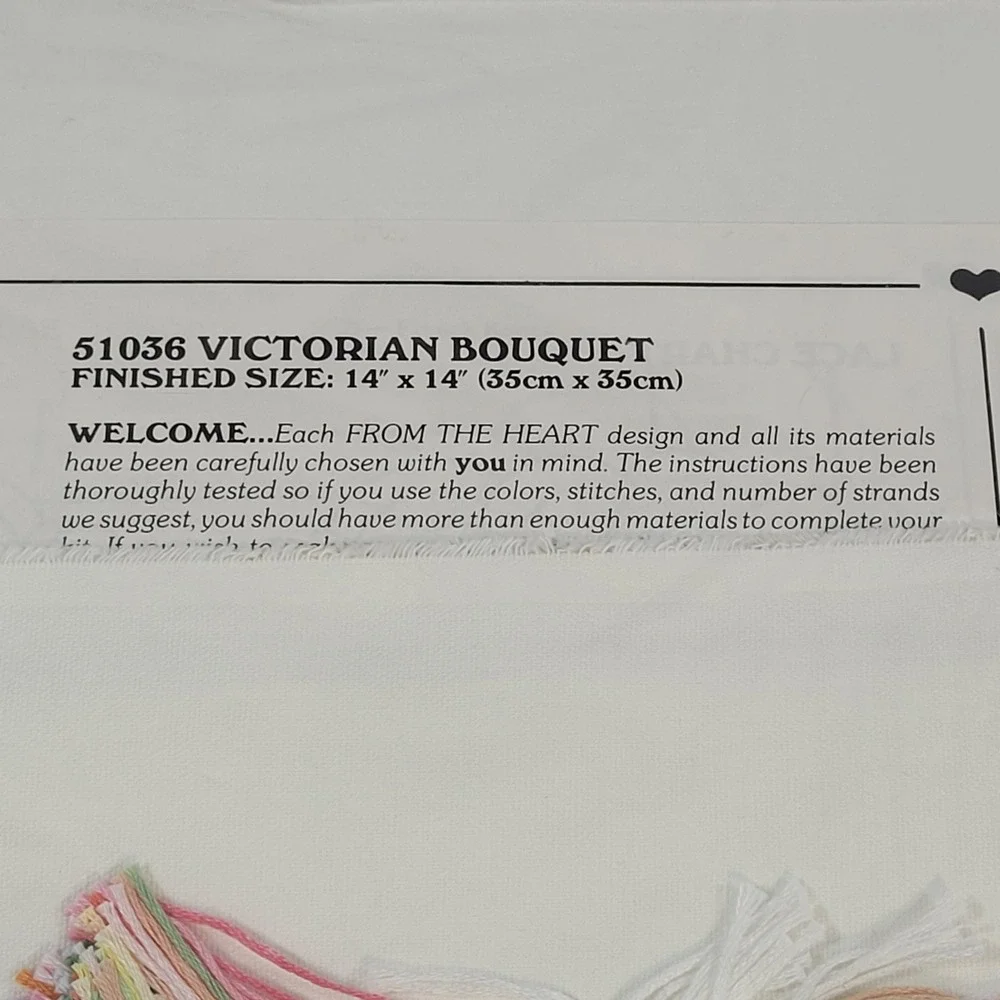 Vintage Dimensions From The Heart Victorian Bouquet Crewel Embroidery Kit 51036‎